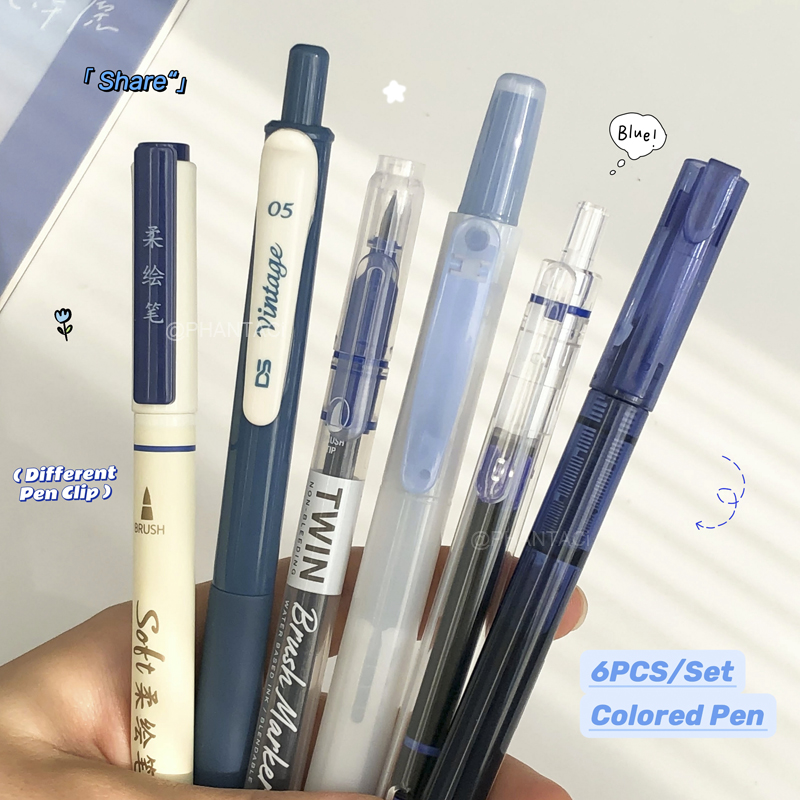Pentel Pen Energel - 6PCS Colored Calligraphy Pen Multiple Types