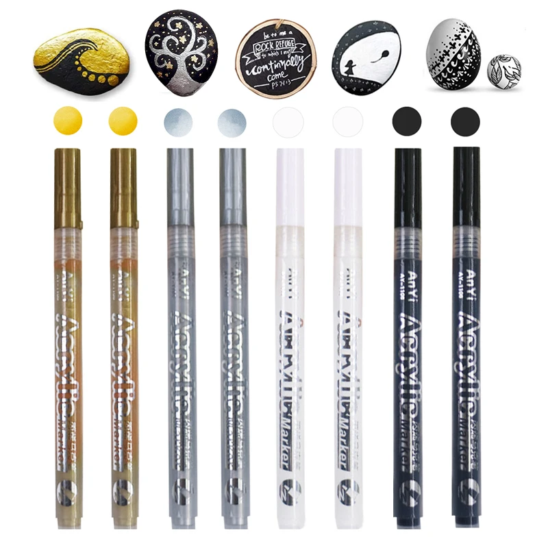 3Pcs/set White Acrylic Paint P - Copic Marker Classic recension och pris