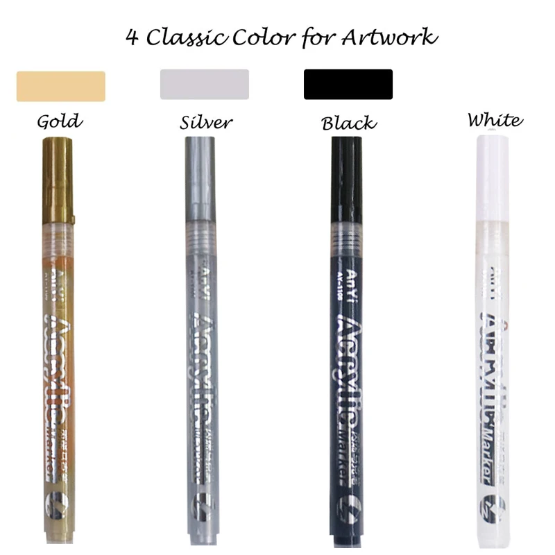 3Pcs/set White Acrylic Paint P - Copic Marker Classic recension och pris