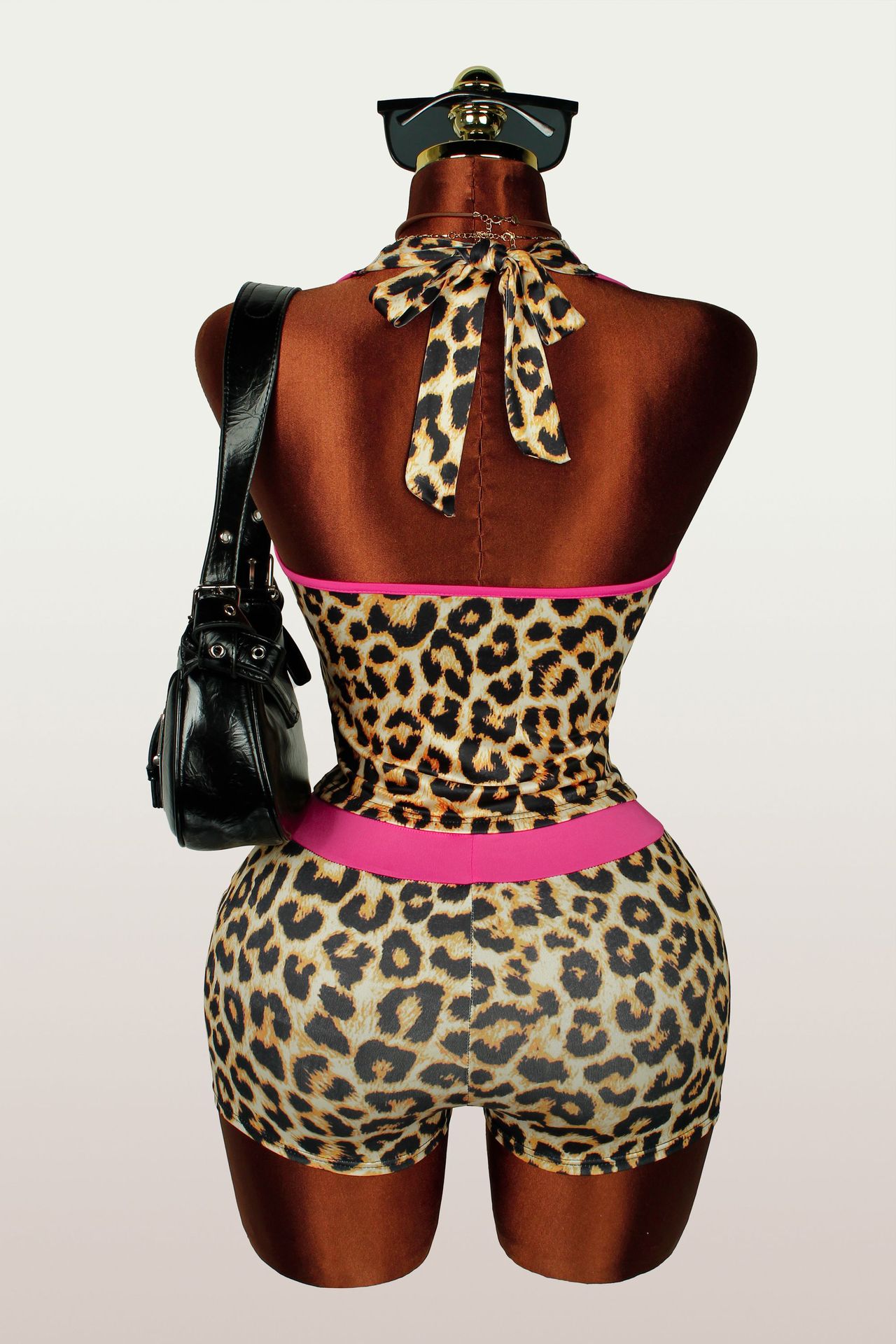 Women 2 Piece Leopard Print Ha - Elastic Lace Trim recension och pris