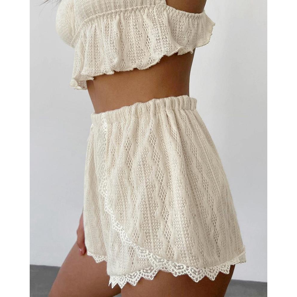 Lace Trim Ruffle Hem Cable Tex - Elastic Lace Trim recension och pris
