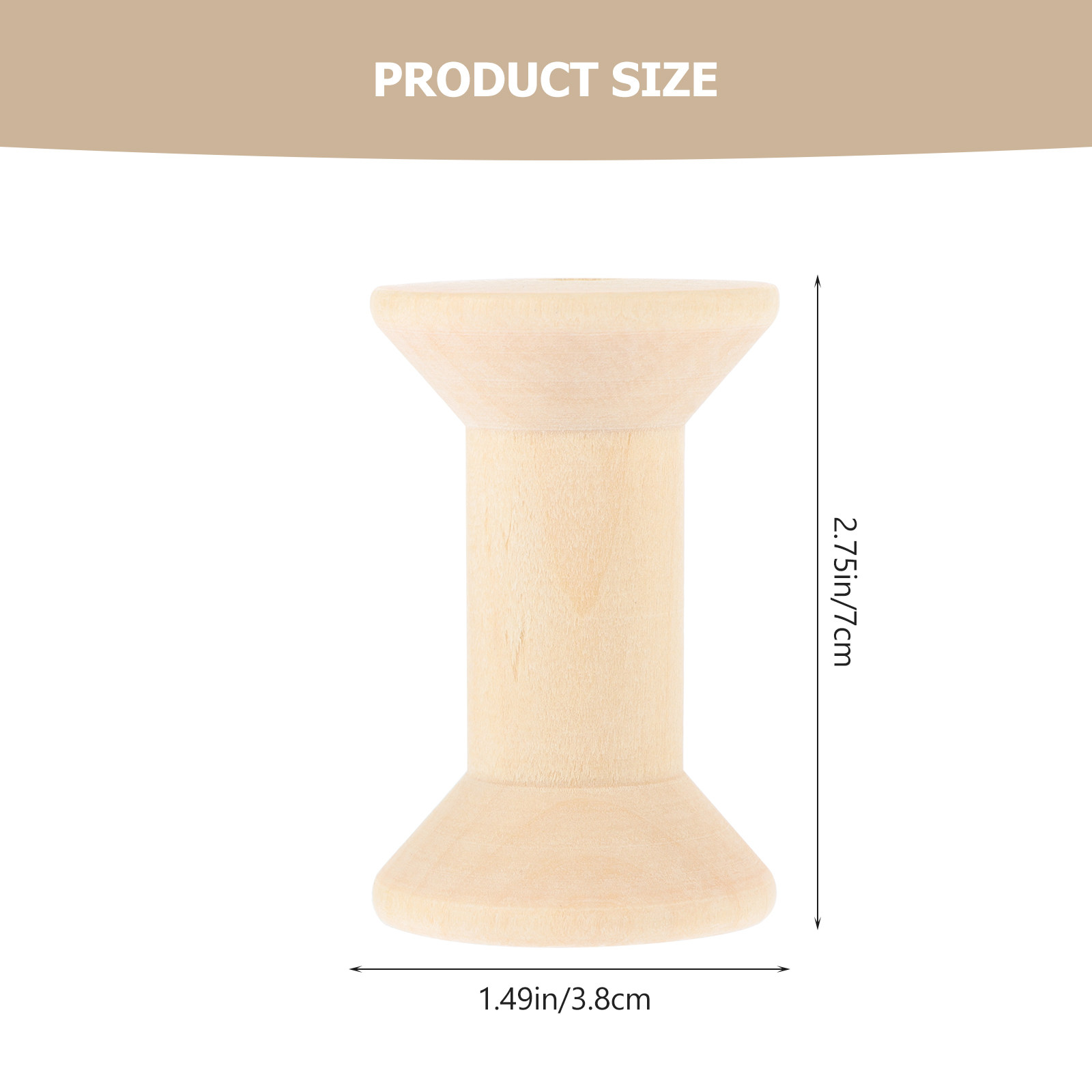 5Pcs Wooden Bobbins Smooth Pol - Embroidery Craft recension och pris