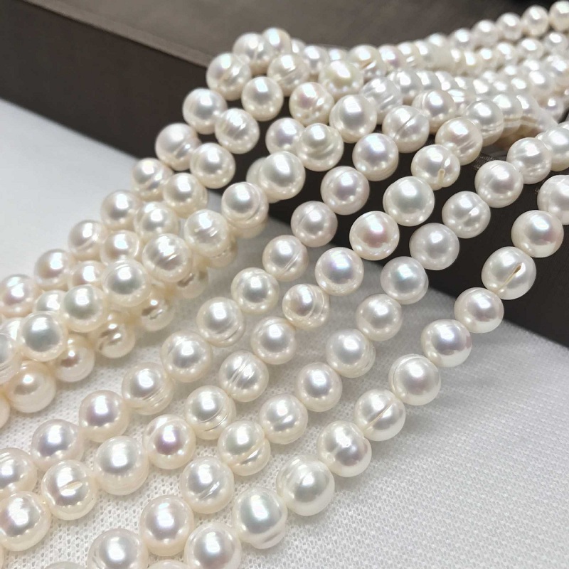 8-9mm Natural Freshwater Pearl - Pearl Trim Chain recension och pris