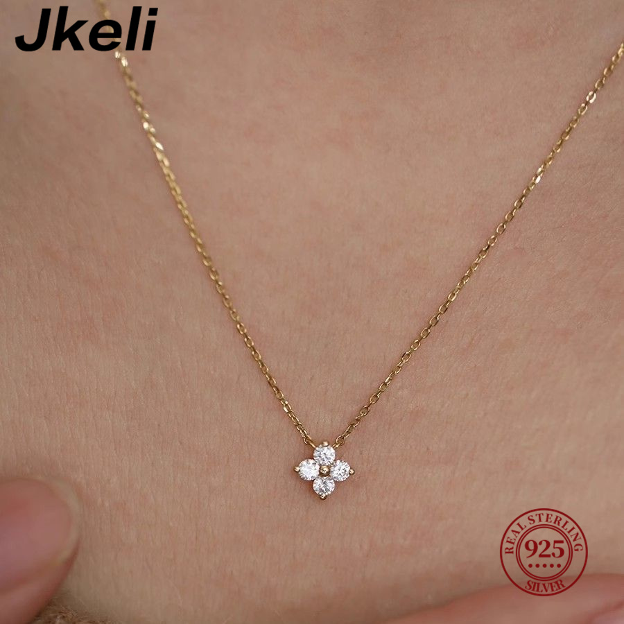 Jkeli 925 sterling silver plat - Pearl Trim Chain recension och pris
