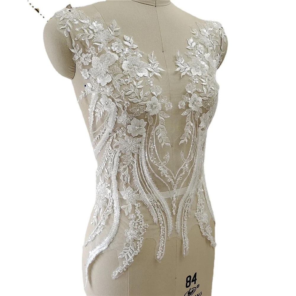 New Beaded Sequins Lace Mirror - Applique Patch Flower recension och pris